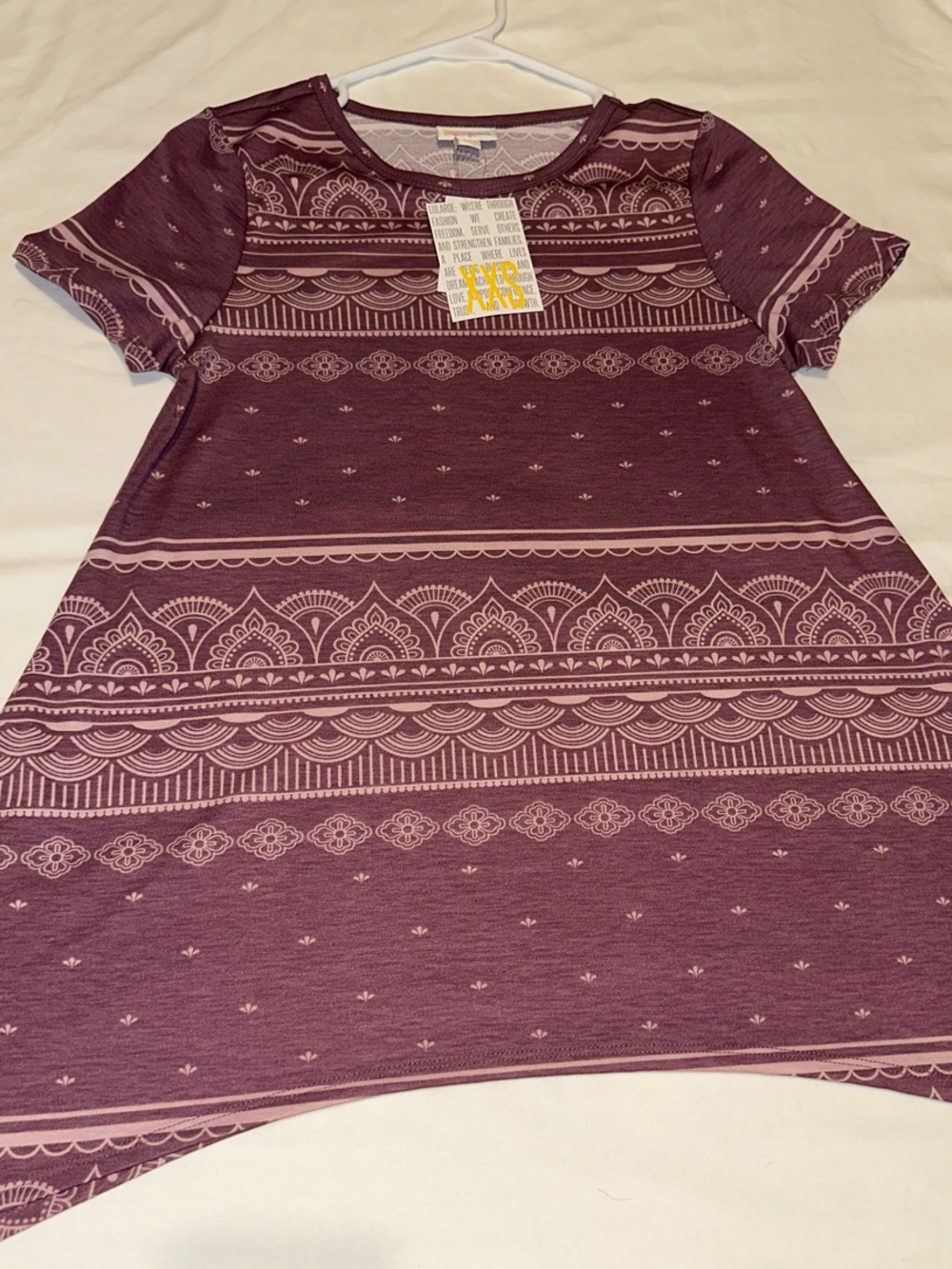 LEAVING NOW - Grab It Now!LuLaRoe Melissa Long-Sleeve, Plum & Light Pink